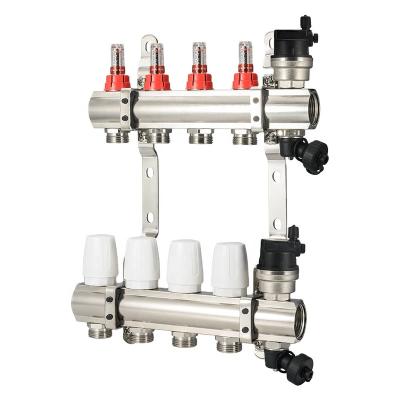 China Modern Popular Underfloor Heating Systems Brass Manifold For Water Pipe UFH System for sale