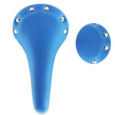 China Motion Retro Vintage Bike Leather Saddle Damping Cushion Classic Cycling Pad Rivets Waterproof for sale