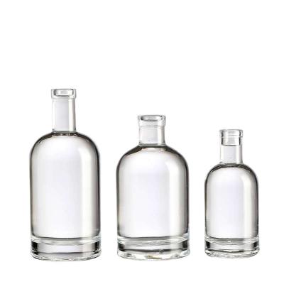 China 200ml 375ml 500ml 700ml 750ml 1000ml Oslo Beverage Liquor Juniper Whiskey Vodka Spirit Glass Bottle For Thick Liquor Wine Bottle for sale