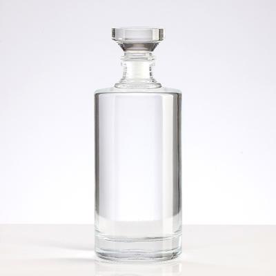 China 500ml Beverage Liquor Glass Bottle Custom Spirits Bottles With Glass Cap for sale