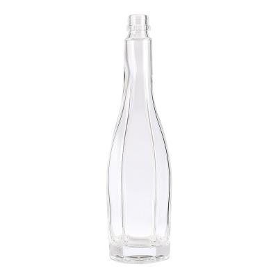 China High-Wholesale Empty Super Flint Glass Beverage Bottle 500ml Octagonal Custom Glass Jar For Juicy Glass Bottles for sale