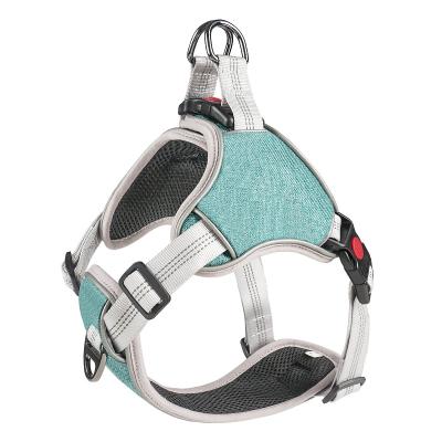 China New Design Wholesale Custom Luxury DETACHED Pet Vest Soft Mesh Padded No Pull Dog Harness With Handle for sale