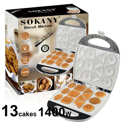 China Outdoor Breakfast Cake Biscuit Cake Machine Household Non-Stick Baking Cookie Maker Waffle Maker for sale