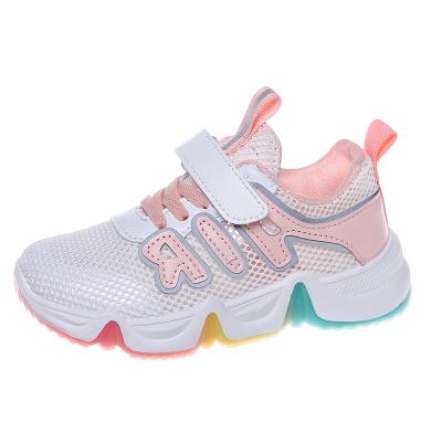 China New fashion waterproof mesh breathable leisure kids sports running shoes for boy and girl kids net shoes for sale