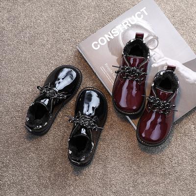 China New Fashionable Style Lightweight Plus Velvet To Keep Warm Kid PU Casual Children's Stylish Shoes for sale