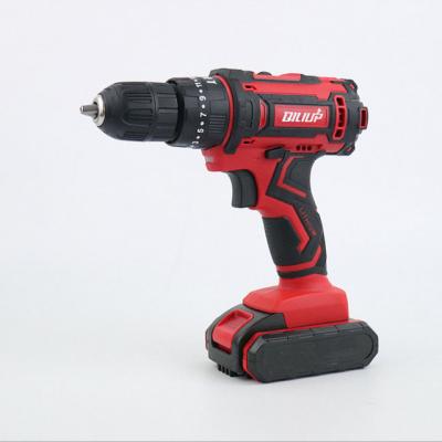 China 2 Qiliup Sale Price Machine Tool Cordless Lithium Battery Handheld Rechargeable Drill 18V 21V Tool Kit Cordless Drill for sale