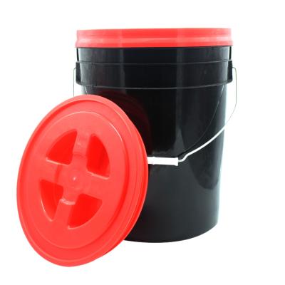 China Wholesale Eco-friendly Customized 20 L Bucket+lid Car Wash Brush Bucket Car Wash Tool for sale