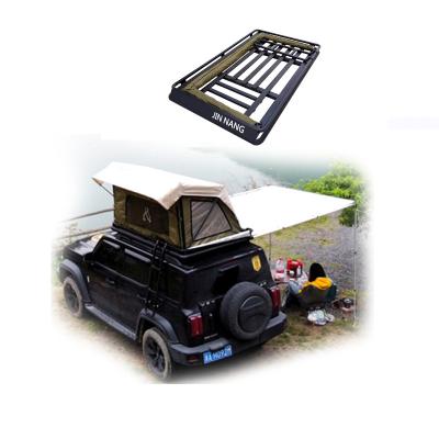 China Trigone/V-type ground nail selling custom hard shell aluminum outdoor camping 4*4 SUV special roof tent for sale