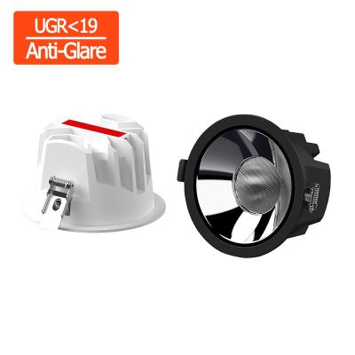 China Modern Anti Glare 75mm Cutout 10W UGR 19 UK Recessed Anti Glare LED Downlight Spotlight 90mm Cutout 15W URG for sale