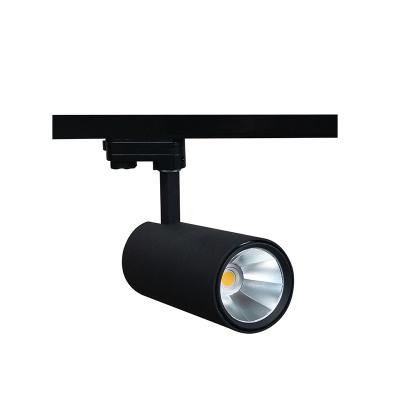 China Store Shop Spot COB Track Light Led 20W High Lumen 150lm Per Watt Museum 30W 35W Anti-Glare Black LED Track Light for sale