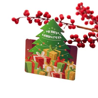 China Custom Cheap Printing Eco Friendly Gift Christmas Gift Vouchers Greeting Cards for sale