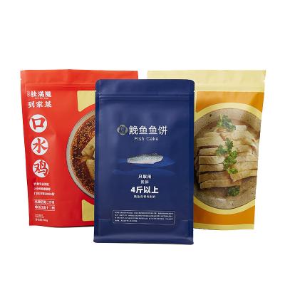 China Custom Material Disposable Eight Side Food Sealing Bag Self-Sealing Food Packing Snack Maker Zipper Self Sealing Food Bag for sale