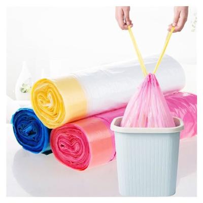 China BIODEGRADABLE Recyclable Garbage Drawstring Garbage Bags Small Degradable Compostable Biodegradable Garbage Bags Garbage Bags for sale