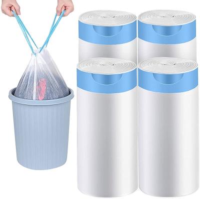 China 20L 30L BIODEGRADABLE Home Use 100% Composatble Cornstarch Waste Plastic Biodegradable Waste Bin Liners Refuse Bag Drawstring Bags for sale