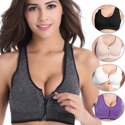 China Breathable Zipper Design Front Racerback Cut Out xxx Seaxy Kids Ribbed Yoga Strappy Sports Bras For Little Girls Sport Bra for sale