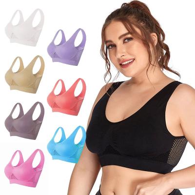 China Logo Cut Top Sex Rib custom made wholesale breathable knit wide straps plus size sports bras for busty women for sale