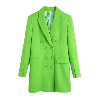 China Wholesale Anti-wrinkle ladies slimming high quality women coat crossover formal tracksuit green color for sale