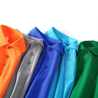 China Sustainable Men's Long Sleeve Cotton Polo Shirt Turn-down Collar Shirt 100% Pure Color for sale