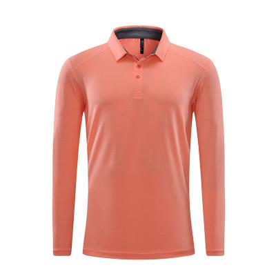 China Long Sleeve Golf Shirts Polyester Mens Polo Shirts Quick Dry Sport Durable Fabrics for sale