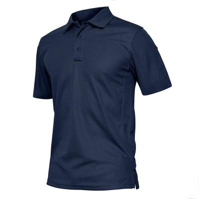 China QUICK DRY Cotton Mens Golf Polo Shirt High Quality Solid Color Short Sleeve Button Henry Collar T-Shirt for sale