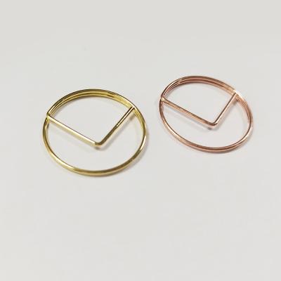 China Metal Circle Shape Paper Clips Gold Rose Gold Bookmark Metal Circle Shape Paper Clips Gold Rose Gold Bookmark Office School Stationery Supplies Clip for sale