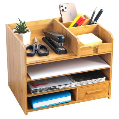 China China Low Price Mordern Furniture Durable Wood Top Storage Bamboo Home Office Table Desk Drawer Organizer for sale