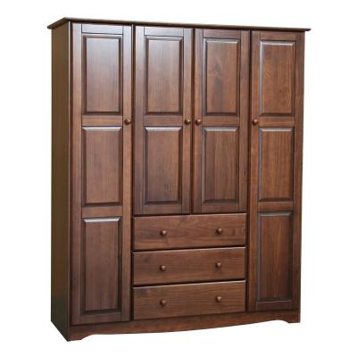 China Modern Retro Wooden Cabinet High Quality Household Wardrobe With Large Storage Space Suitable For Bedroom for sale