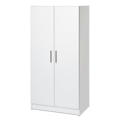 China Modern Economic Cheap White Wooden Two Door Bedroom Wardrobe Furniture Without Base Drawers for sale