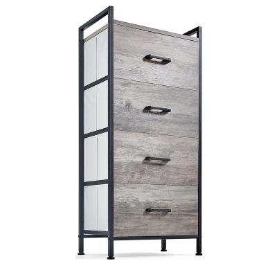 China Modern type multiple floor combination storage cabinet bedroom iron frame fabric drawer storage cabinet for sale