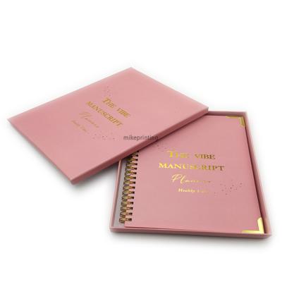 China paper & Cardboard Customized Design 2021-2022 Hardcover Spiral Journal Notebook Planner Journal With Box for sale