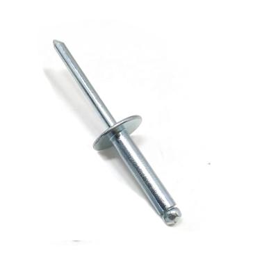 China DIN7337 Steel Blind Rivets Big Flange Head Steel Core Pulling POP Rivets for sale