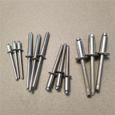 China GOOD PRICE Stainless Steel Open End Blind Rivets SS304 Stainless Steel RIVETS DIN7337 DOME CSK FLANGE HEAD for sale