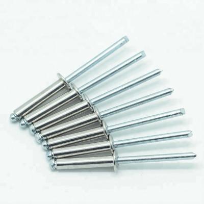 China Construction China Manufacturer DIN7337 Stainless Steel Flat Panhead Open Type Pop Rivets Blind Rivets 4*10 for sale