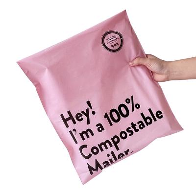 China shoes & low MOQ clothing customized biodegradable mailing polybag compostable mailer bags Eco clothing mailing bag for sale