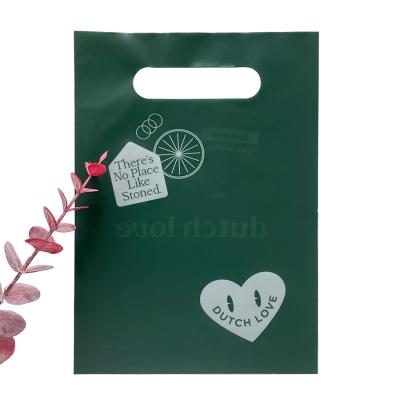 China Eco-friendly Poly Envelope Black Biodegradable Mailing Small Business Apparel Mailer Bag With Handle for sale