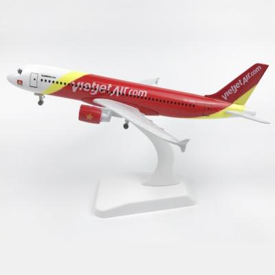 China Toy Professional Factory Alloy A320 Aircraft Diecast Flat Model 20cm For Collection for sale