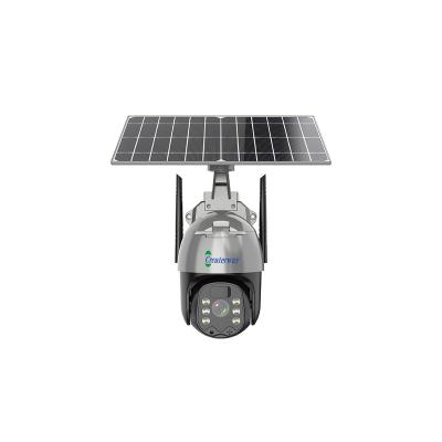 China Human Motion Tracking Low Powered Security Outdoor PTZ 4G Solar Panel Solar Panel wifi Camera CCTV Solar CCTV System for sale