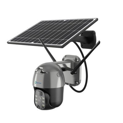 China Human Motion Tracking Wholesale cctv ptz solar camera 4g with sim card wifi solar powered cctv camera solar light with PIR human detection for sale