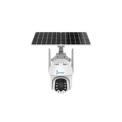 China Human Motion Tracking Solar Power PTZ Battery Outdoor Wireless Network CCTV Waterproof IP Low Power Solar IP Camera for sale