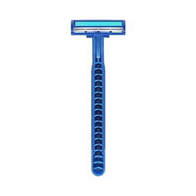 China Professional Twin Blade Daily Hair Cutting Shaving 2 Blade Disposable Razor Plastic For Airplane for sale