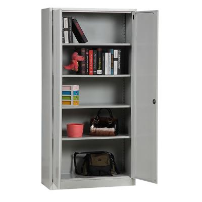 China Adjustable (Height) Knock Down Steel Factory Swing Door Office Filing Storage Metal Cabinet With 4 Shelves for sale