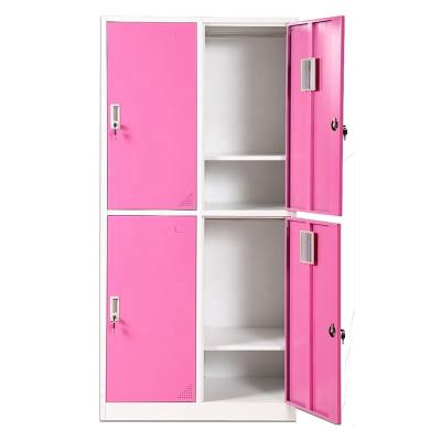 China Modern Large Space 4 Door Modern Closet For Clothes Metal Storage Steel Locker for sale