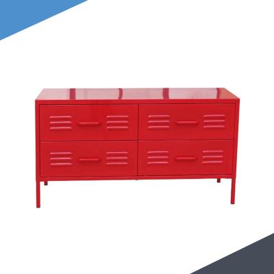 China Living Room Cabinet Iron Metal 4 Drawer TV Cabinet for sale