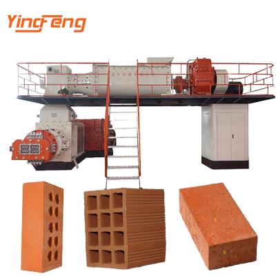 Chine JKY55 High Productivity Red Clay Hollow Soil Brick Making Production Line, Double Stage Vacuum Extruder Soil Brick Making Plant à vendre