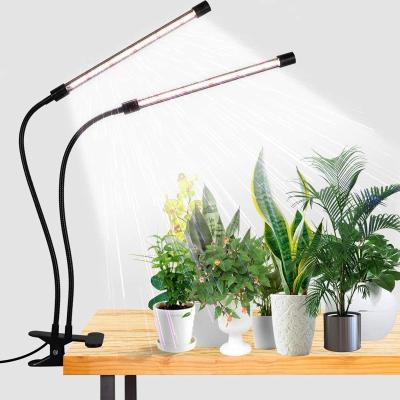 China Dimming Knob Grow Light For Plants Indoor Plants 126LED Clip Tri Head Lights With Flexible Gooseneck And Timer Setting 4/8/12H 5 Levels Dimmable for sale