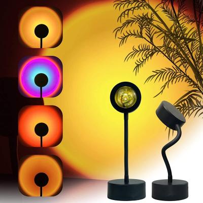 China Net Red Sunset Lamp Sunset Light USB Charging Creative Rainbow Projection Sunset Desk Lamp Atmosphere Chef Sunset Light Night Light for sale