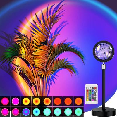 China Modern Sunset Lamp Projection with APP Outdoor 4 Modes Led 16 Colors Night Light 360 Rotating Rainbow Lights for Selfie Photography for sale