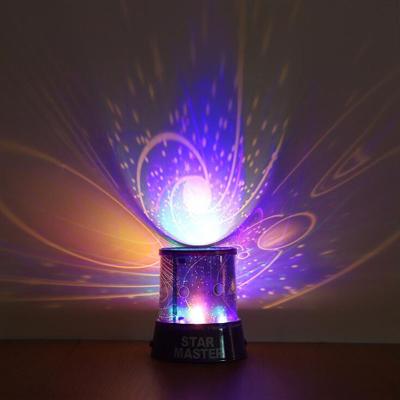 China Modern Kids Bedroom Decoration 3D Lamparas Sky Star and Moon Master Projector Table Lamp Night Home Flashing Light for sale