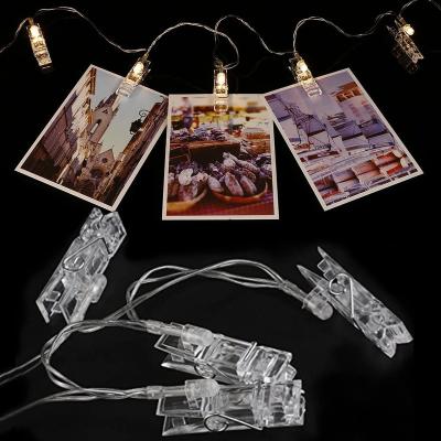 China Wholesale String Light Christmas Garland Led Photo Card Light String Battery Operated and USB Powered 40 Led Photo Clip String for sale