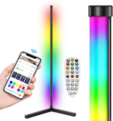 China Modern Led Remote Control Night Music App RGB Floor Lamp Bedroom Decoration Corner Floor Light Home Light for sale